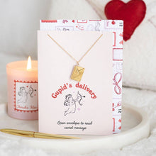 Love Letter Locket Necklace on Valentine's Day Greeting Card