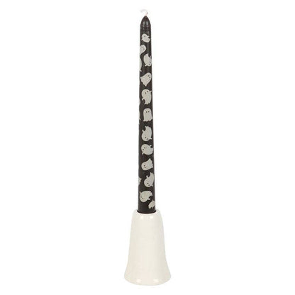 Sweet Halloween Ghost Candle Holder with Taper Candle