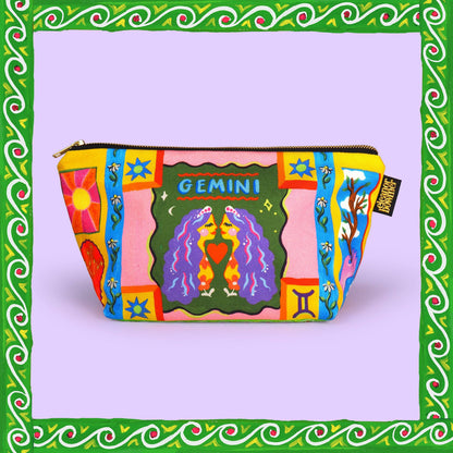 Gemini Zodiac Zip Bag