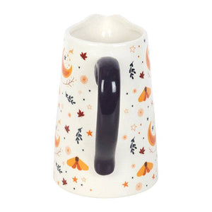 Autumn Magic Harvest Moon Print Ceramic Fall Flower Jug