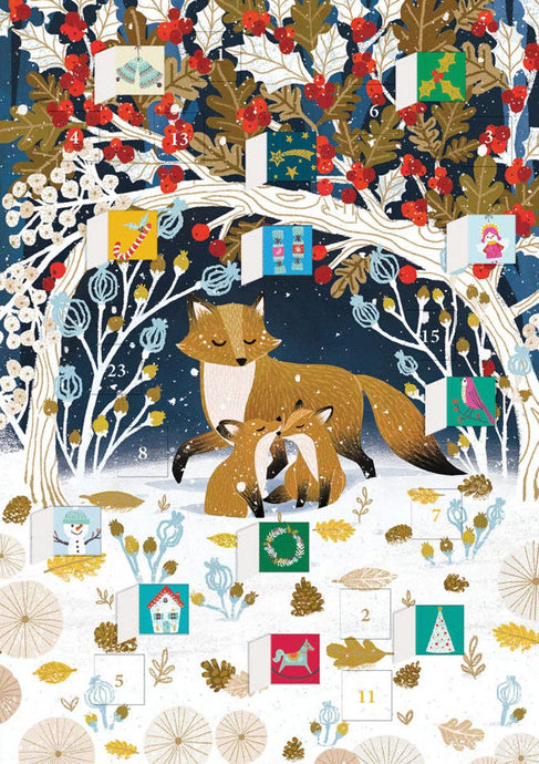 Frosty Forest Advent Calendar Greeting Card