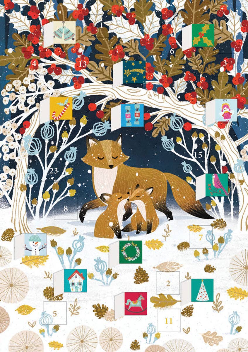 Frosty Forest Advent Calendar Greeting Card