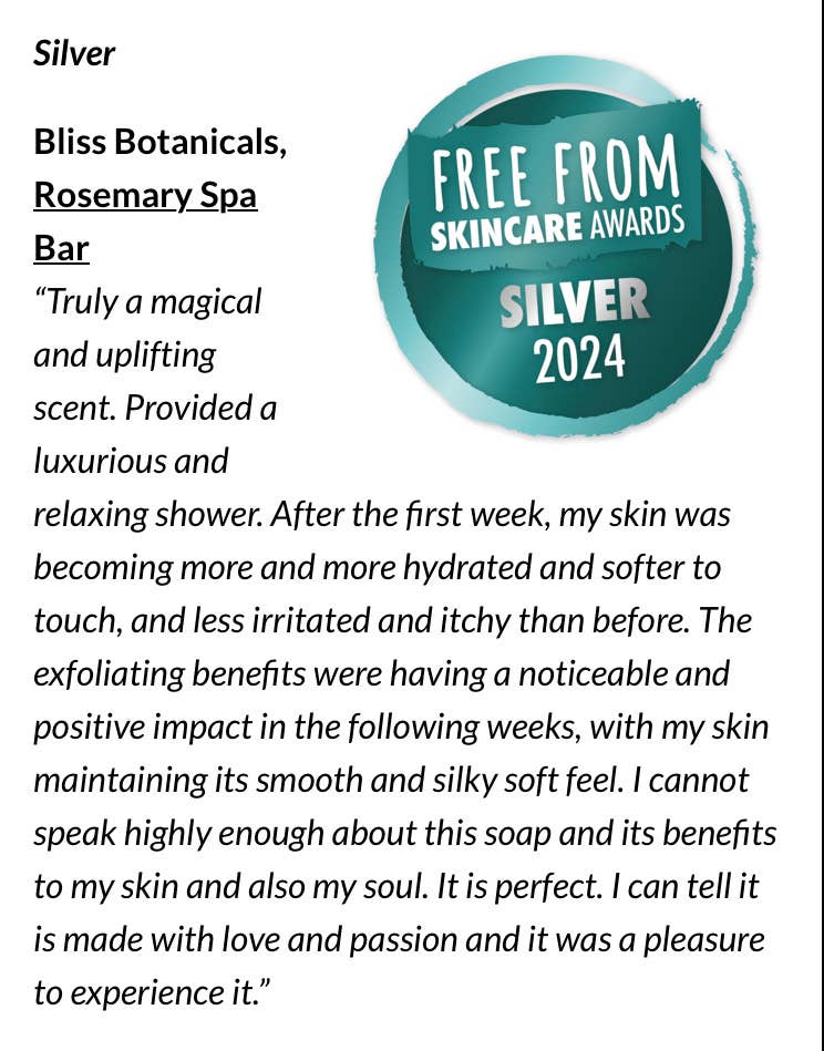 Rosemary & Activated Charcoal Spa Bar