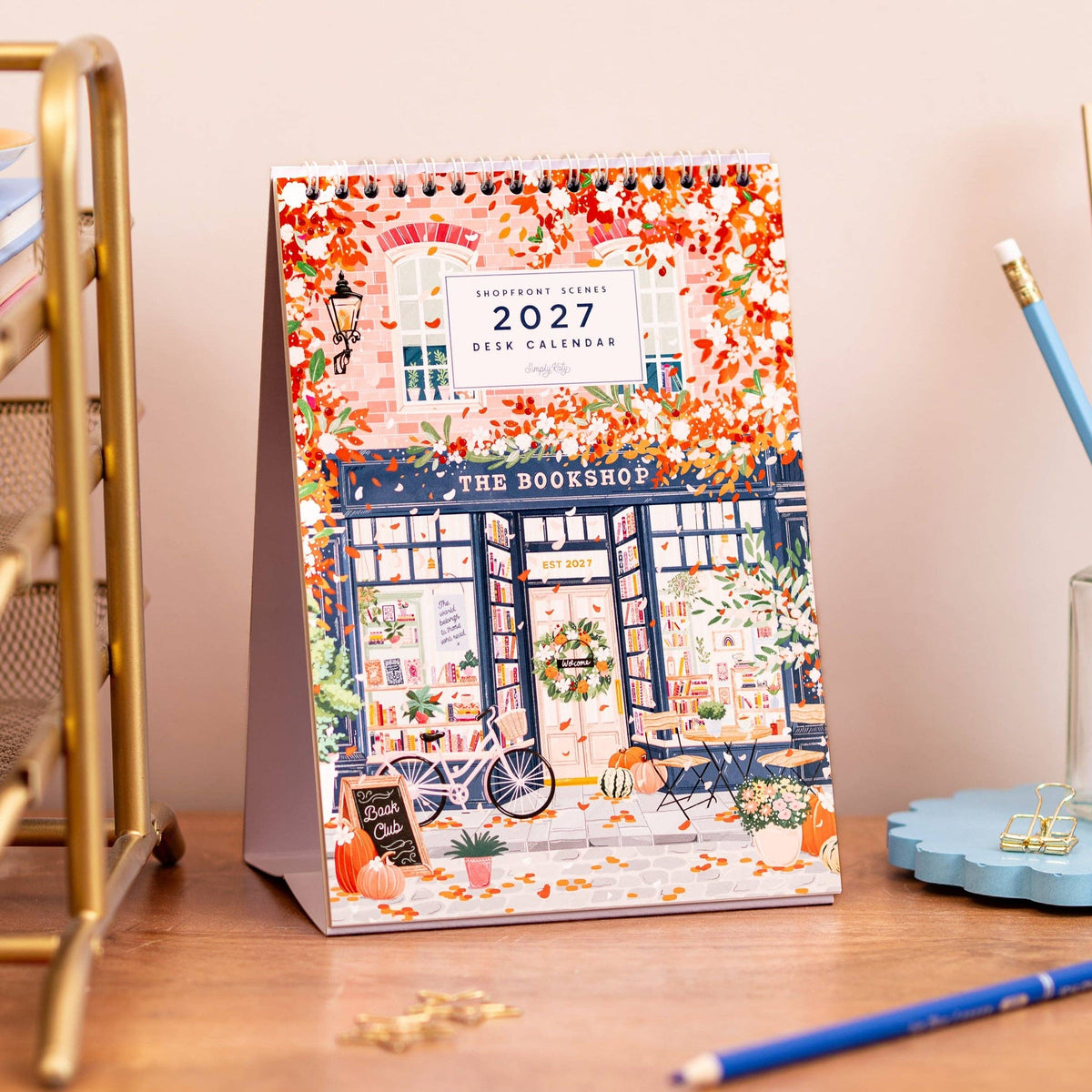 2027 Shopfront Scenes: Desk Calendar
