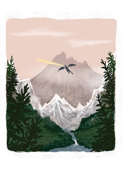Folktales Dragon Illustrated Postcard
