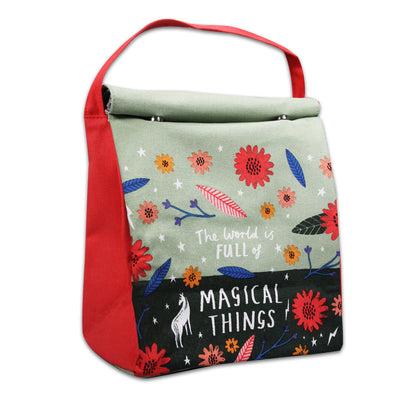 Insulated Lunch Picnic Bag Floral Pattern Magical Things