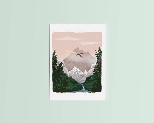 Folktales Dragon Illustrated Postcard
