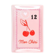 Cherry Postage Stamp Valentine's Day Trinket Dish