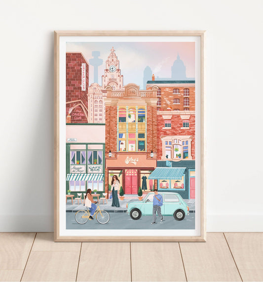 Liverpool Wall art Print - City Poster Style A4