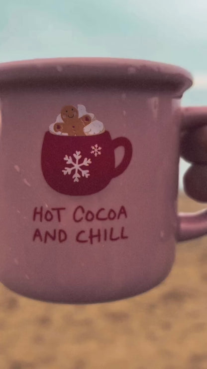PINK HOT COCOA AND CHILL MUG