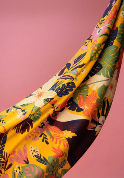 Toucan Satin Square Scarf 🌺