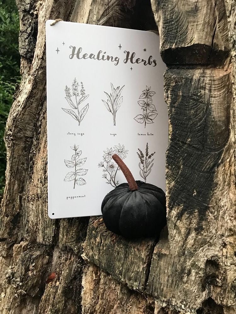 Healing Metal Sign - Sweet Pea & Little Wolf