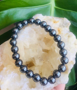 Hematite 8mm Bead Bracelet