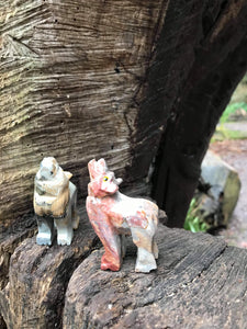 Soapstone Wolf Carving