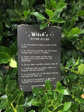 Witch’s House Rules Metal Sign