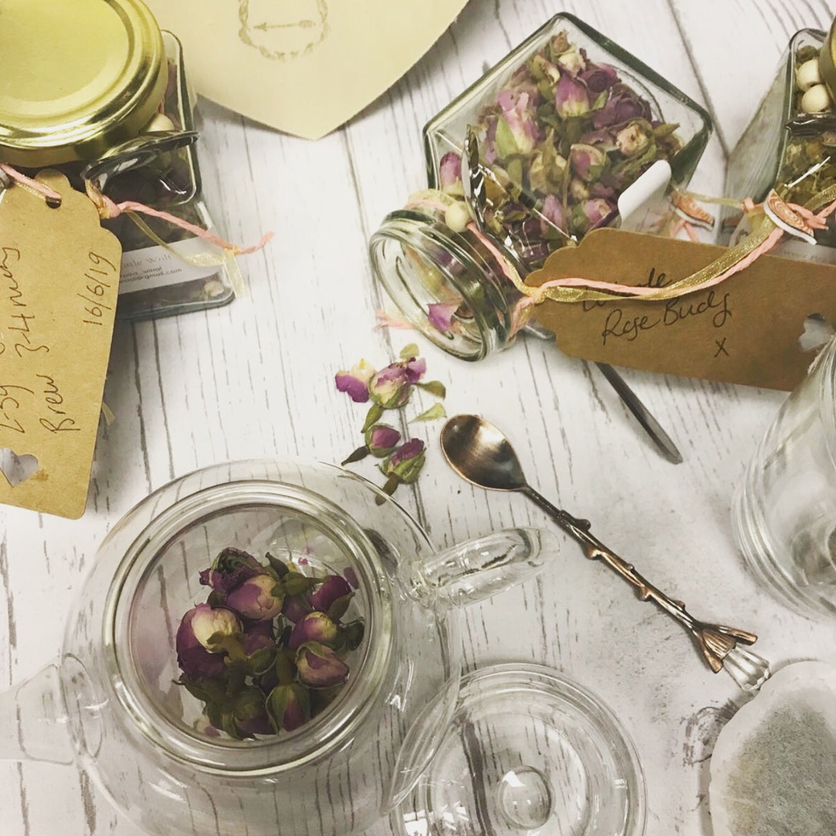 Jars of Sweet Pea Herbal Tea 🍃