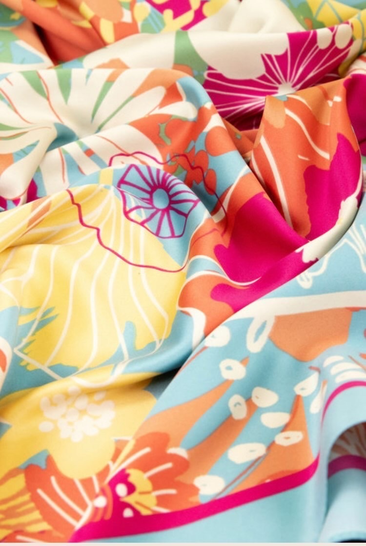 Floral Satin Scarf 🌺