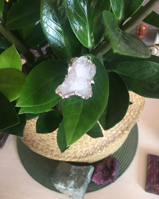 Clear Quartz Cluster Pendant