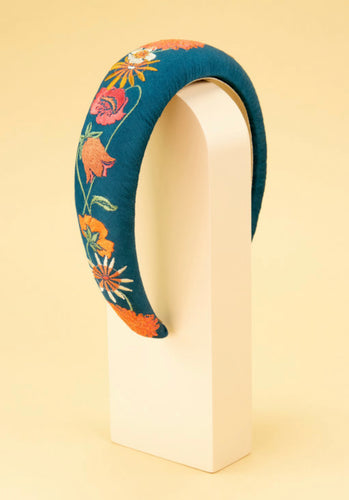 Retro Meadow Embroidered Headband 🌺