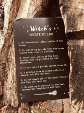 Witch’s House Rules Metal Sign